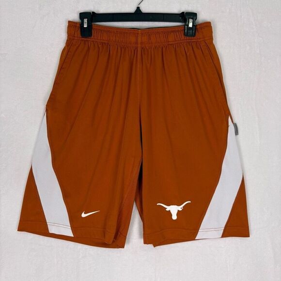 Nike Dri-Fit Texas Longhorns Orange Athletic Basketball Shorts Men's Medium - Picture 1 of 16